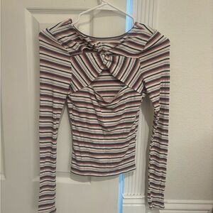 Striped Long Sleeve Women's Top